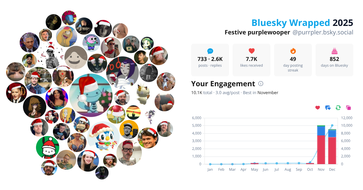 Your Bluesky Wrapped 2025 preview
