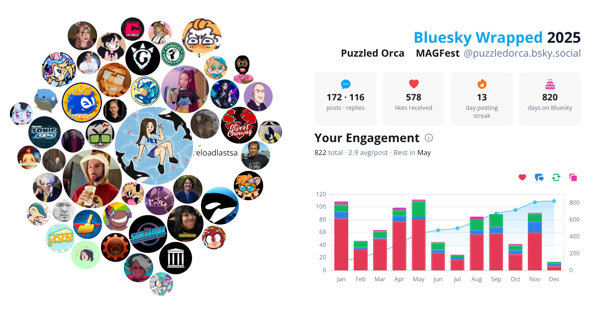 Your Bluesky Wrapped 2025 preview