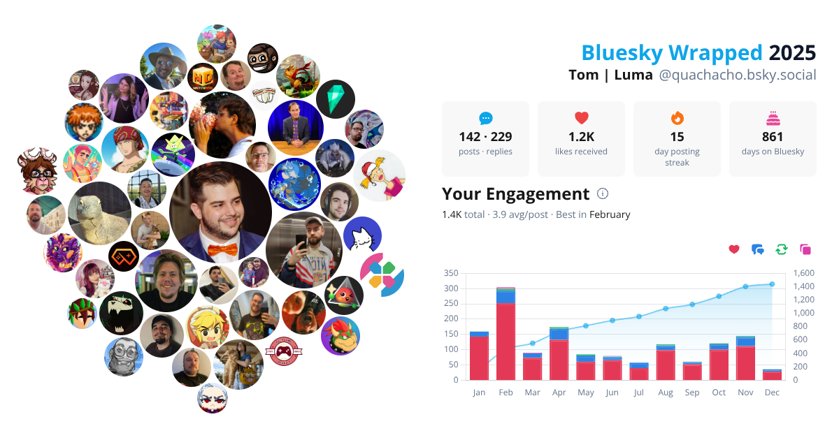Your Bluesky Wrapped 2025 preview