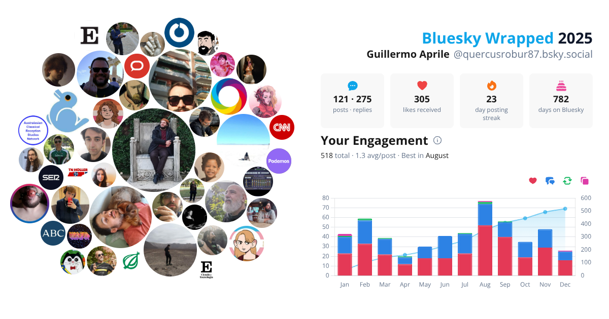 Your Bluesky Wrapped 2025 preview