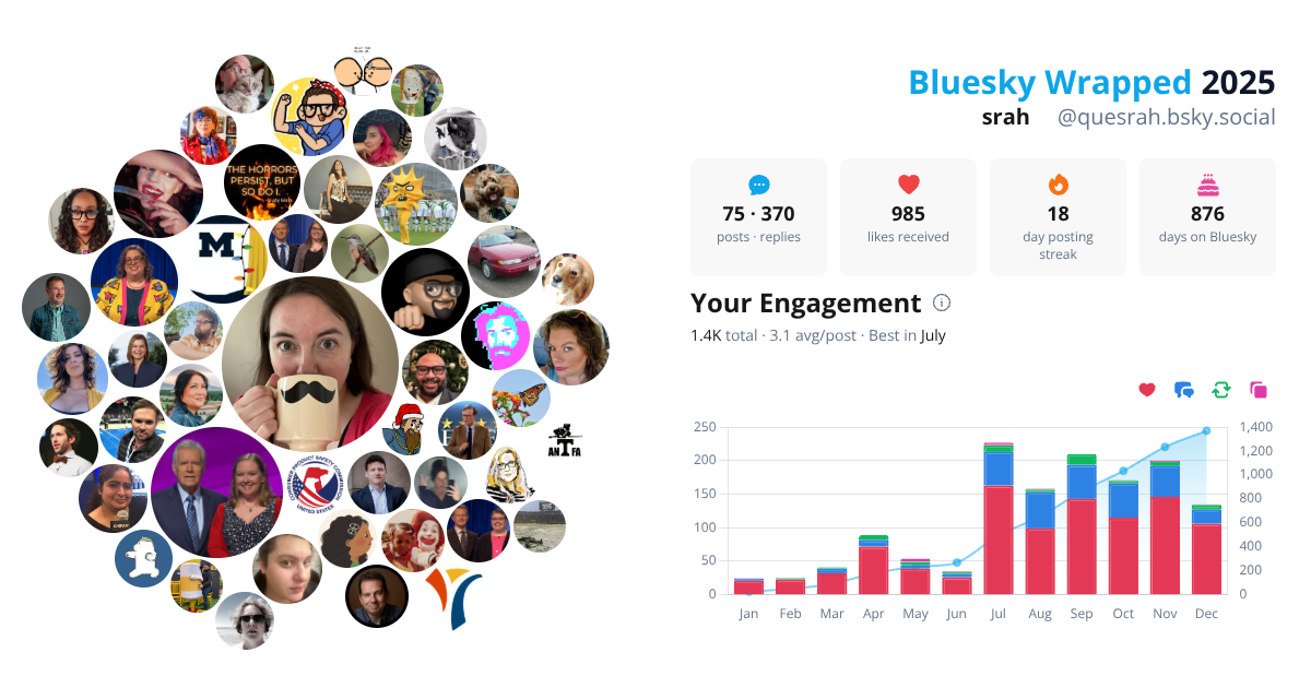 Your Bluesky Wrapped 2025 preview