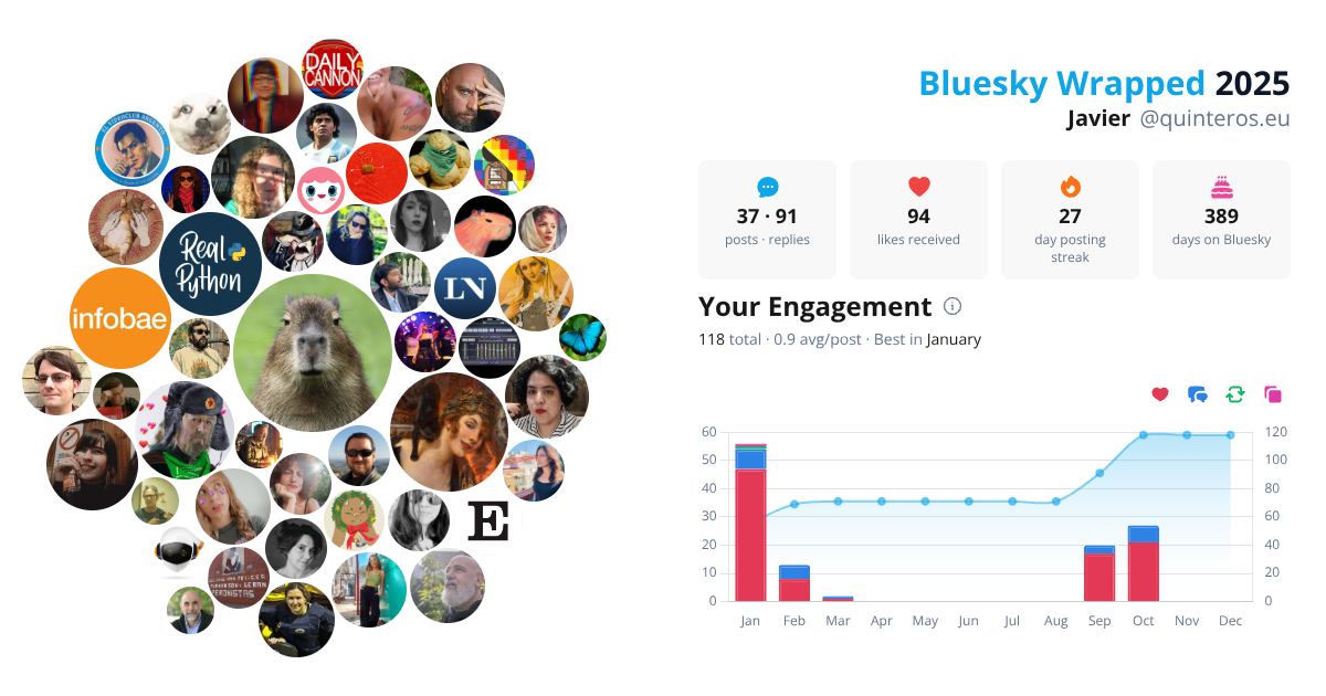 Your Bluesky Wrapped 2025 preview