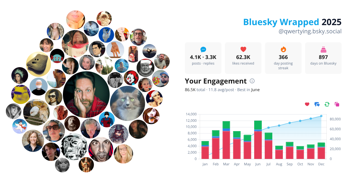 Your Bluesky Wrapped 2025 preview
