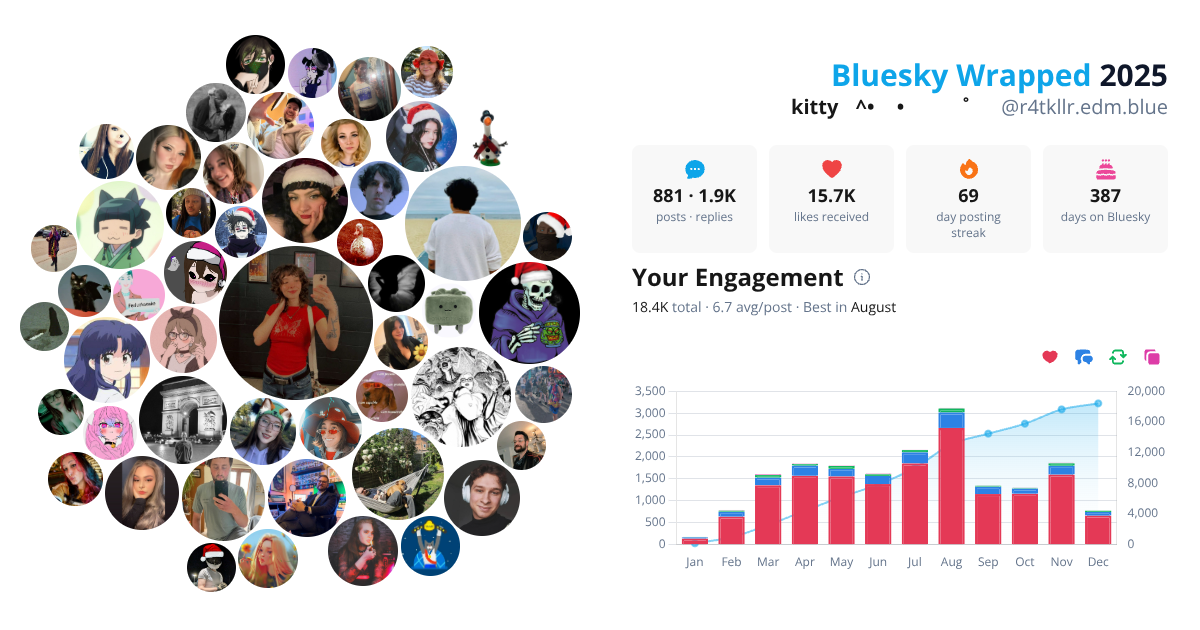 Your Bluesky Wrapped 2025 preview