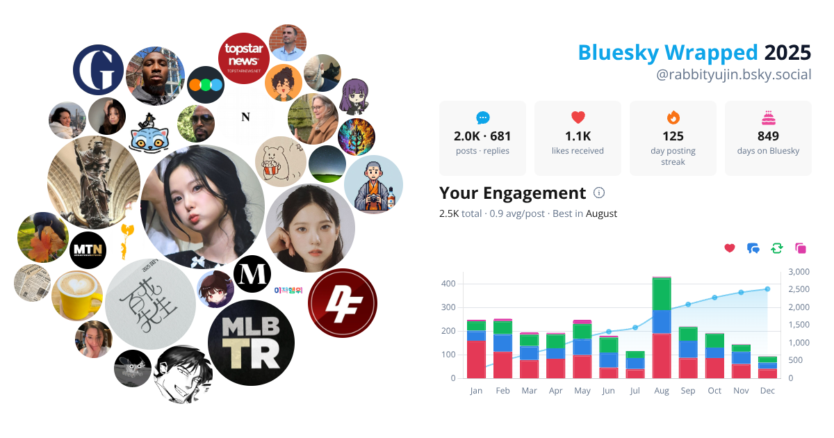 Your Bluesky Wrapped 2025 preview