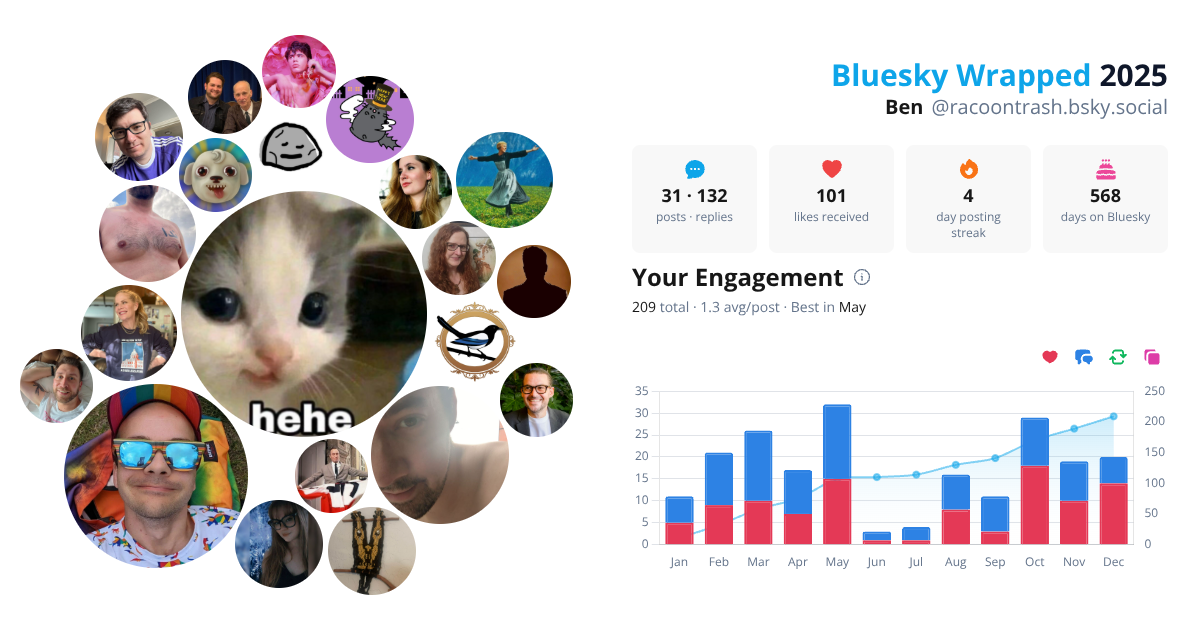 Your Bluesky Wrapped 2025 preview