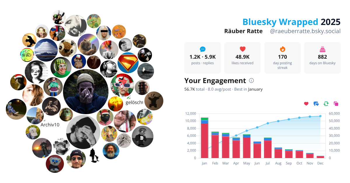 Your Bluesky Wrapped 2025 preview