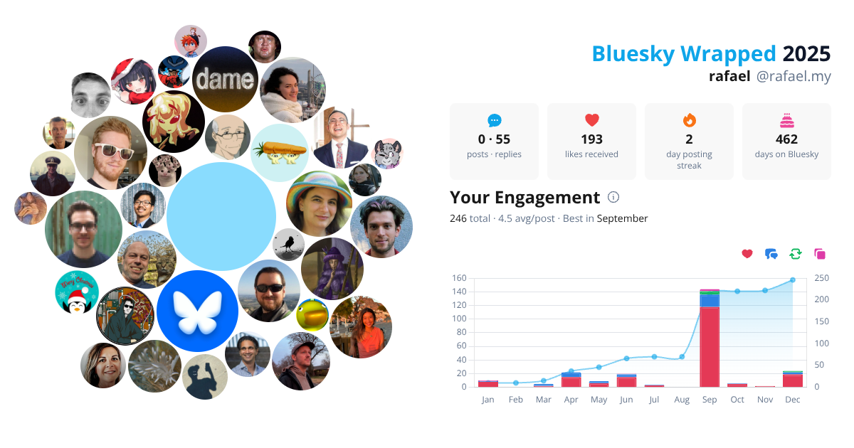 Your Bluesky Wrapped 2025 preview