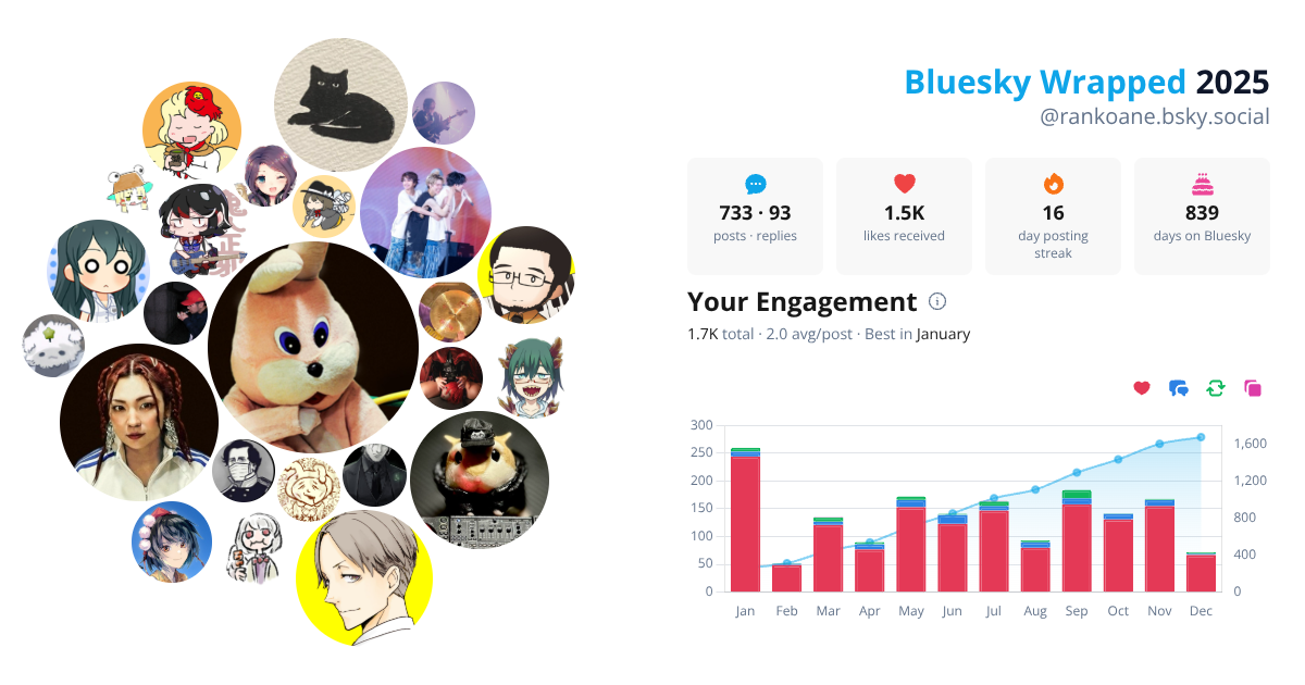 Your Bluesky Wrapped 2025 preview