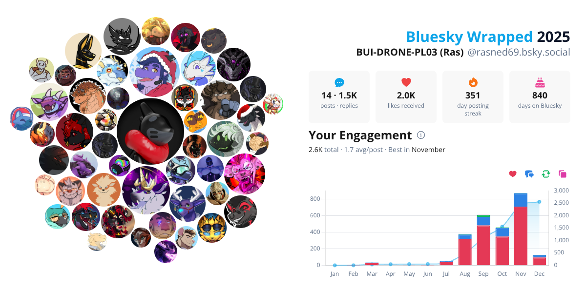 Your Bluesky Wrapped 2025 preview