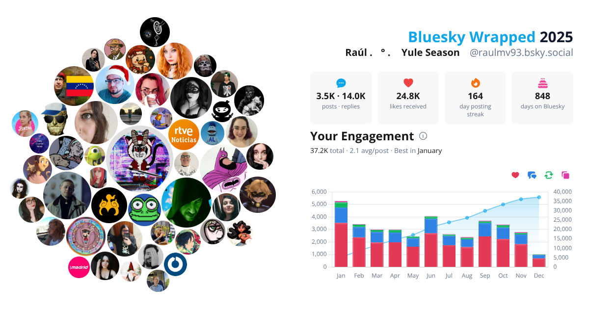 Your Bluesky Wrapped 2025 preview
