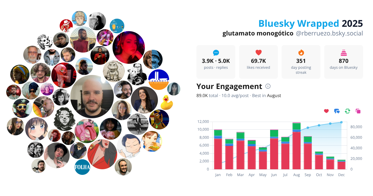 Your Bluesky Wrapped 2025 preview