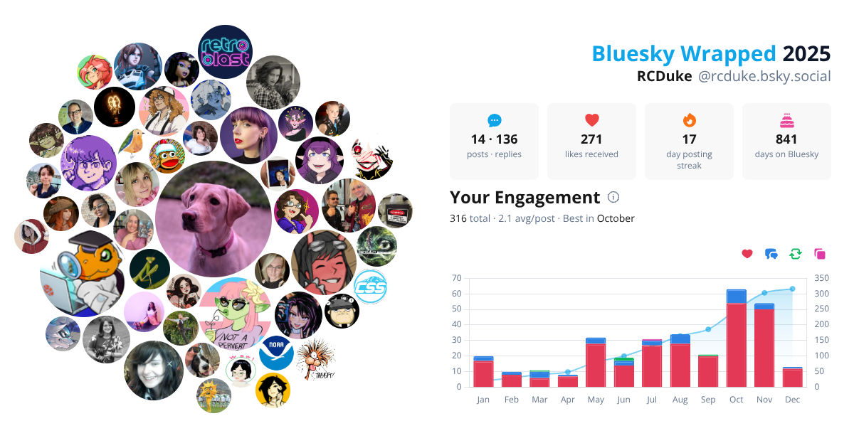 Your Bluesky Wrapped 2025 preview