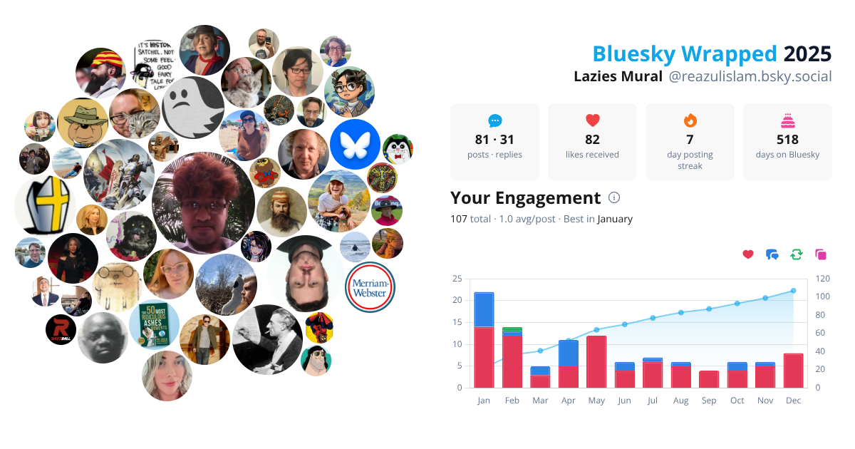Your Bluesky Wrapped 2025 preview