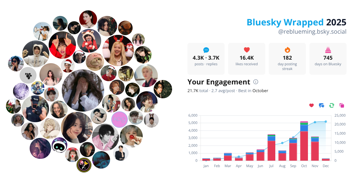 Your Bluesky Wrapped 2025 preview