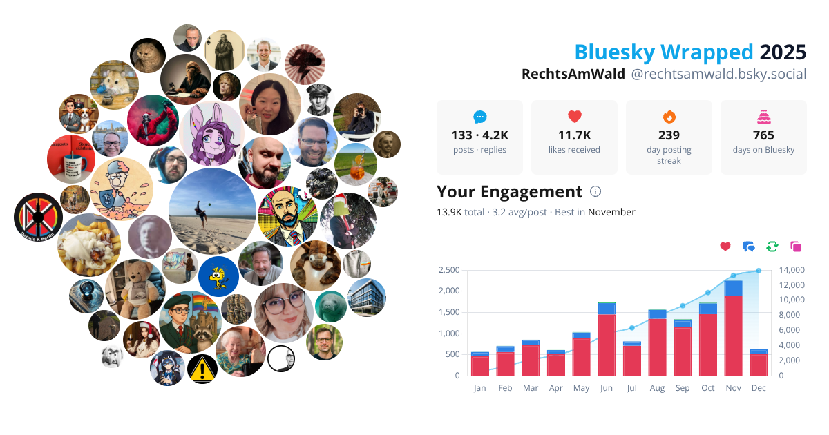 Your Bluesky Wrapped 2025 preview