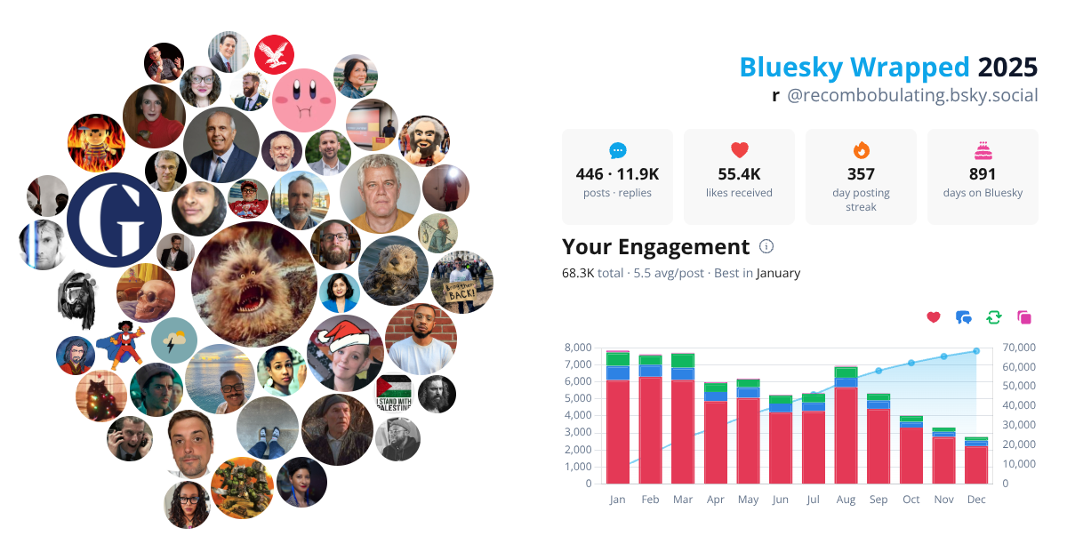 Your Bluesky Wrapped 2025 preview
