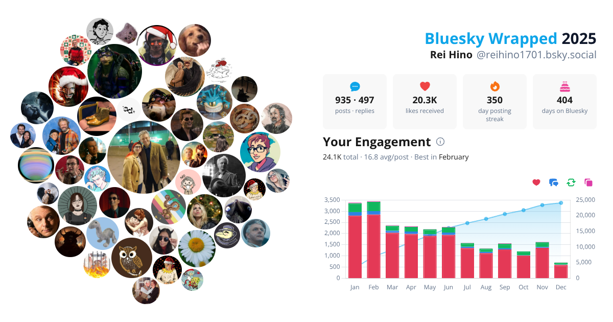 Your Bluesky Wrapped 2025 preview