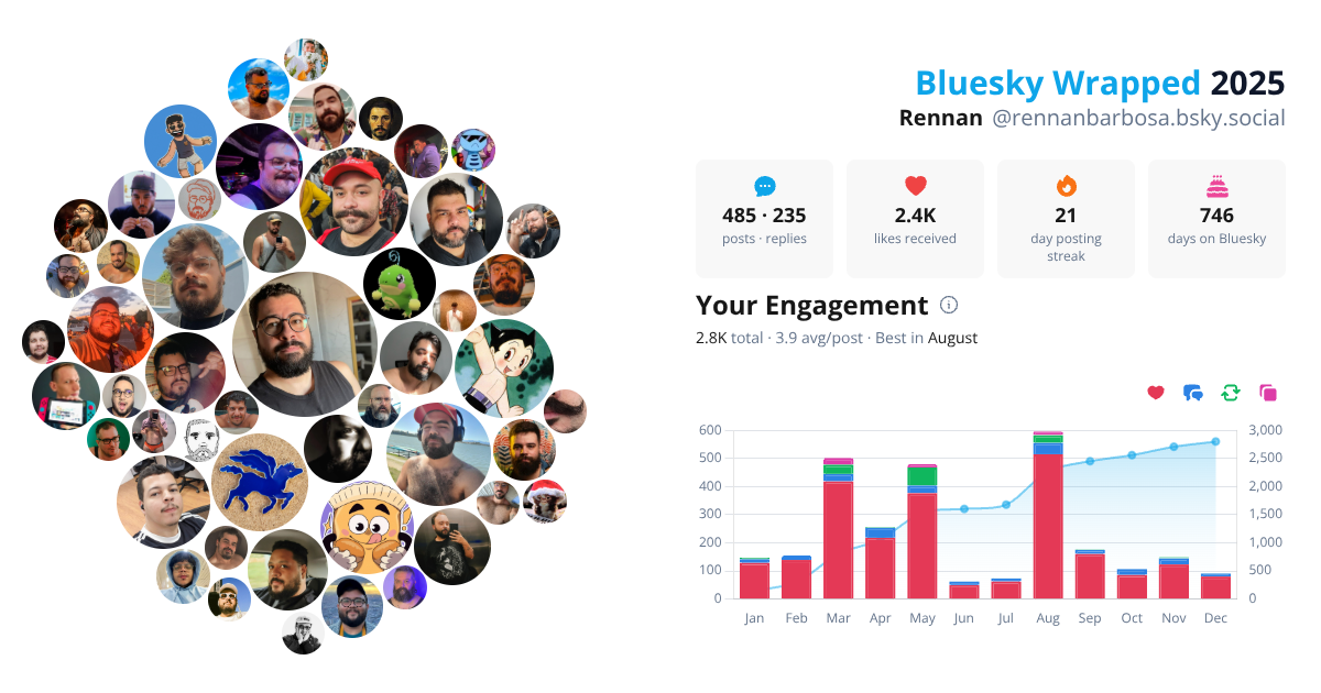 Your Bluesky Wrapped 2025 preview
