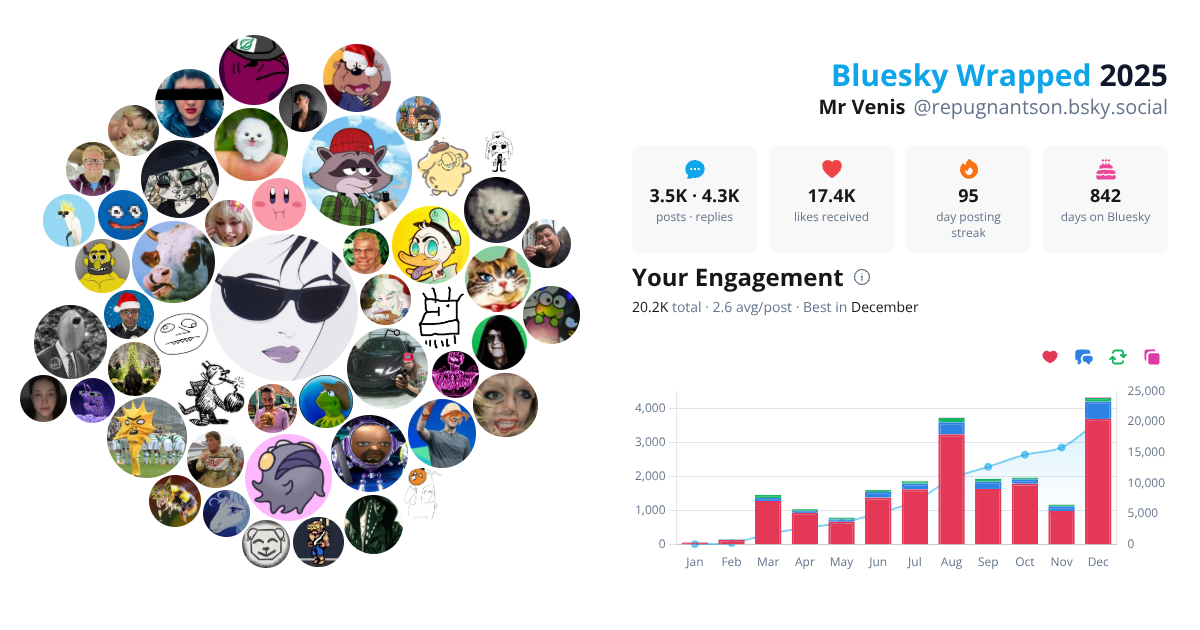 Your Bluesky Wrapped 2025 preview