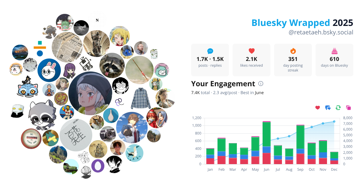 Your Bluesky Wrapped 2025 preview