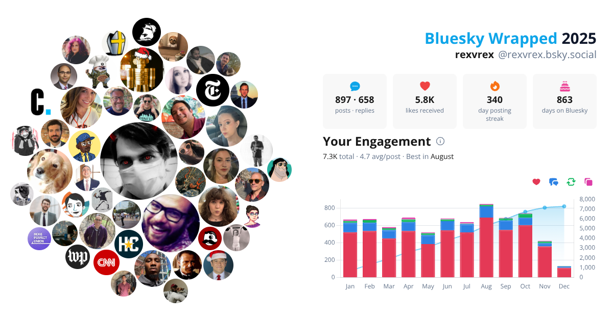 Your Bluesky Wrapped 2025 preview