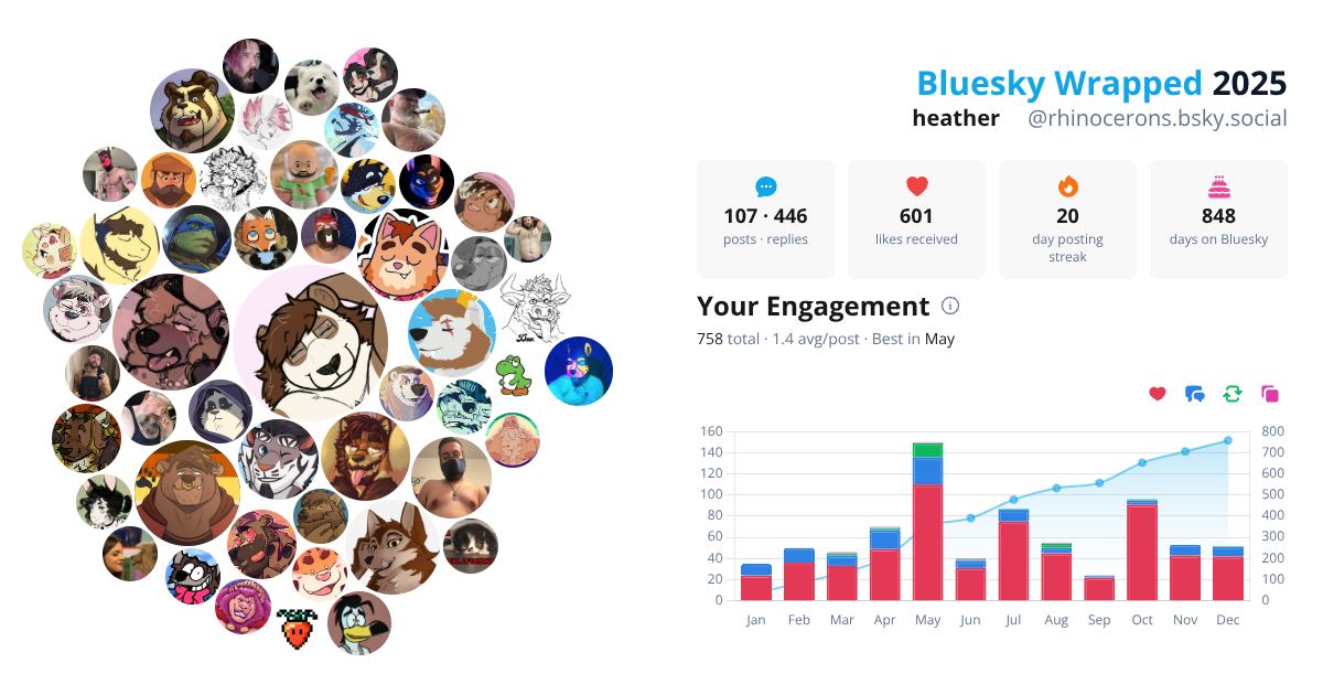 Your Bluesky Wrapped 2025 preview
