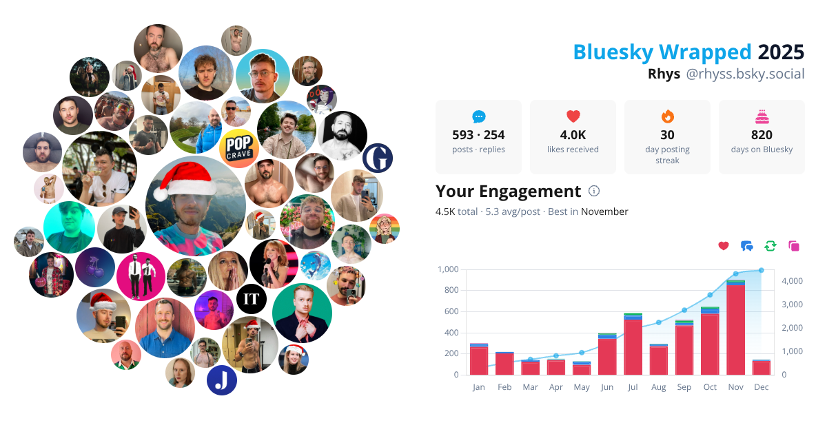 Your Bluesky Wrapped 2025 preview