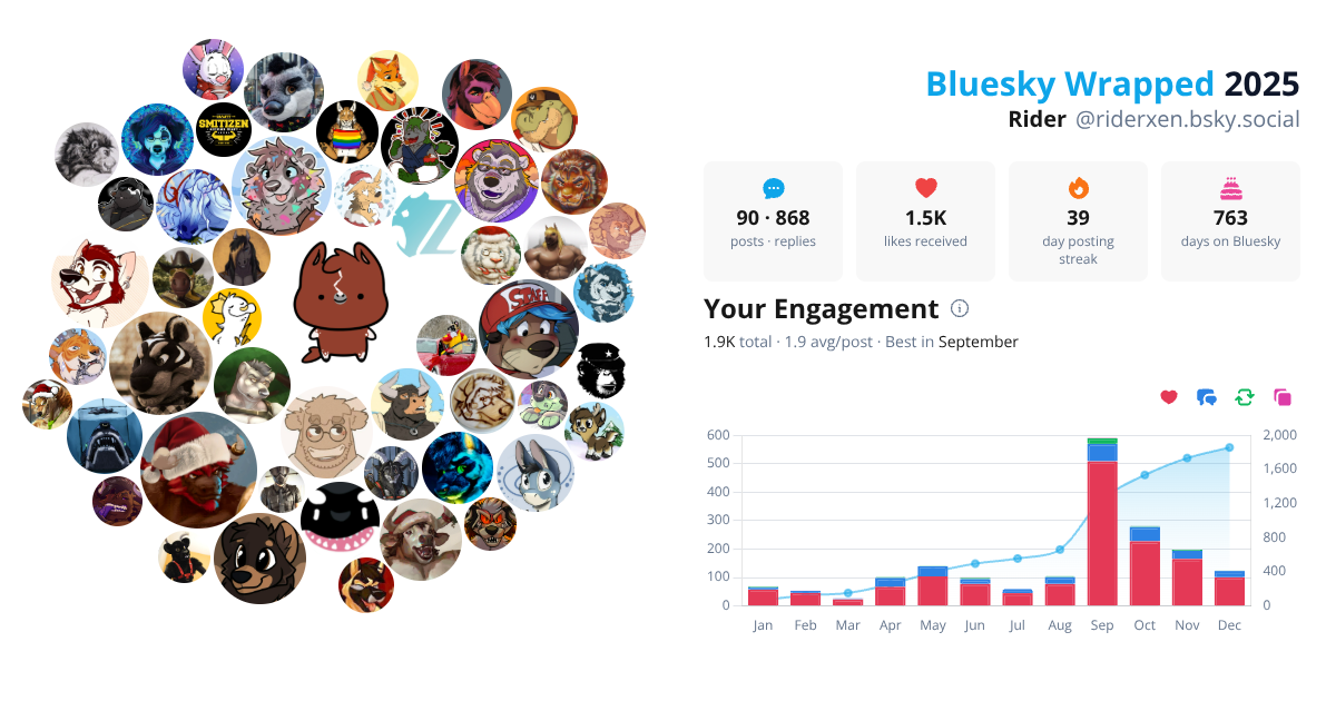 Your Bluesky Wrapped 2025 preview