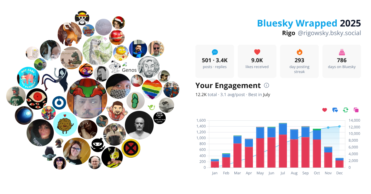 Your Bluesky Wrapped 2025 preview