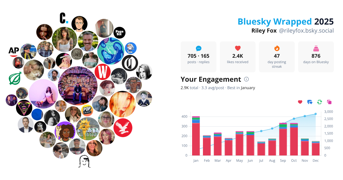 Your Bluesky Wrapped 2025 preview