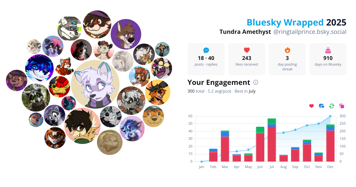 Your Bluesky Wrapped 2025 preview