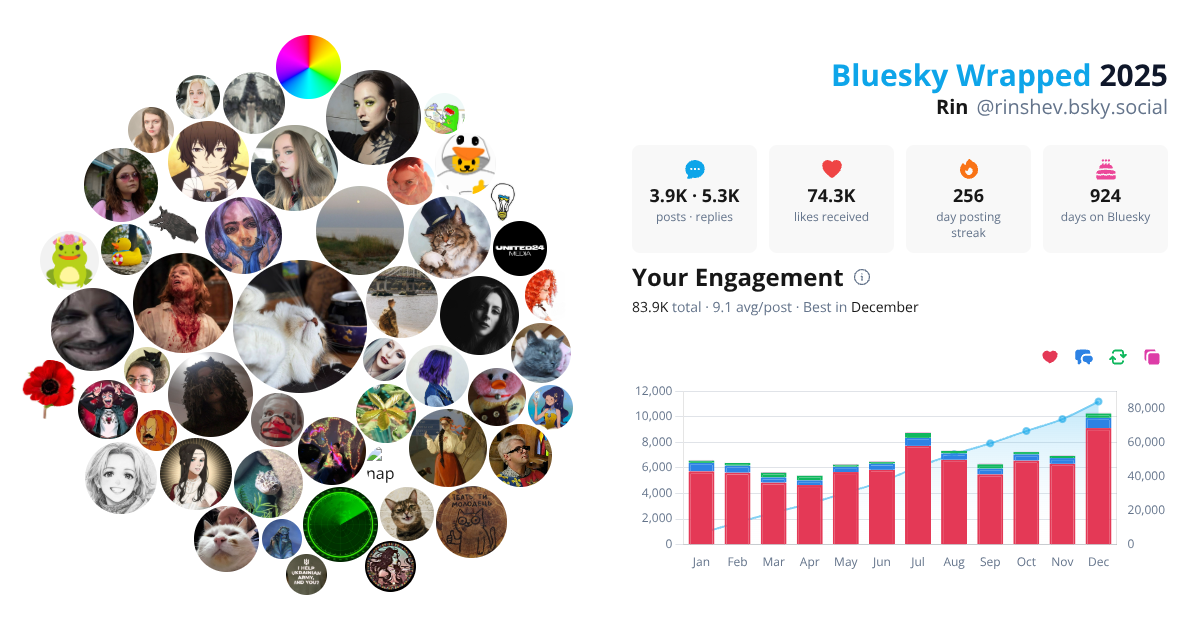 Your Bluesky Wrapped 2025 preview