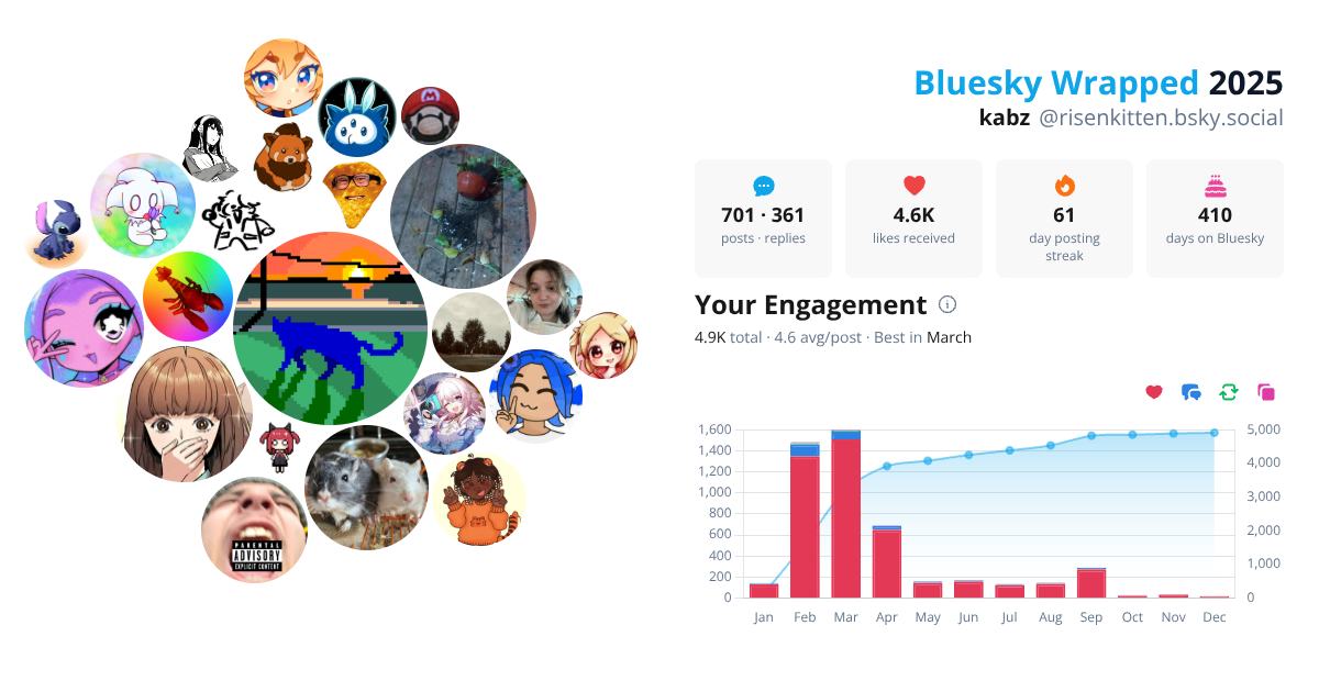 Your Bluesky Wrapped 2025 preview