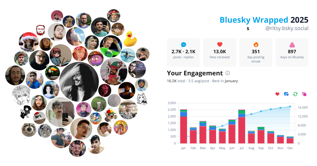 Your Bluesky Wrapped 2025 preview