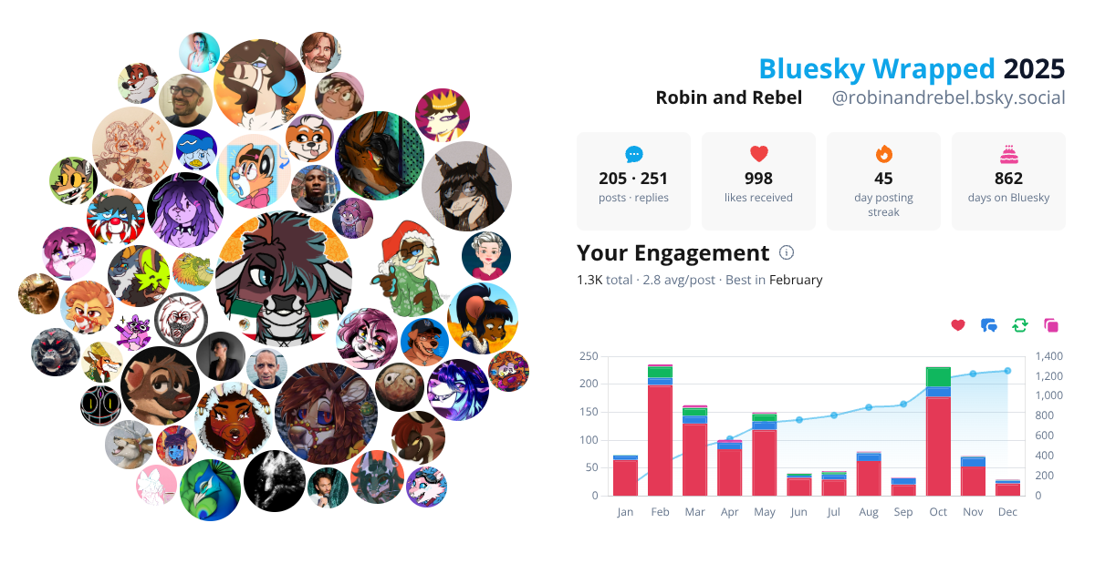 Your Bluesky Wrapped 2025 preview