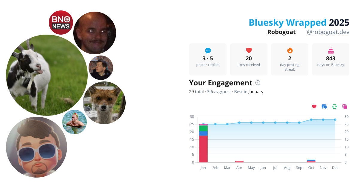 Your Bluesky Wrapped 2025 preview