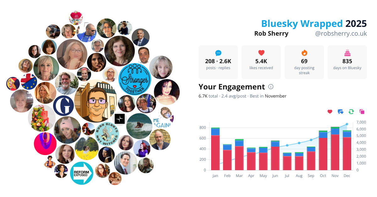 Your Bluesky Wrapped 2025 preview
