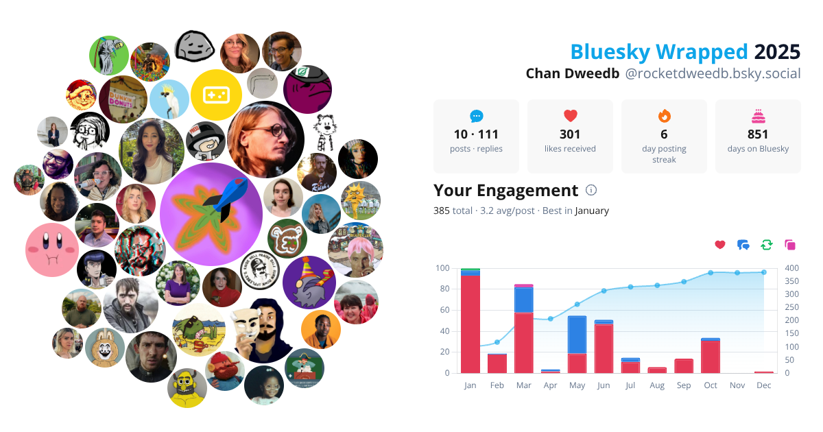 Your Bluesky Wrapped 2025 preview