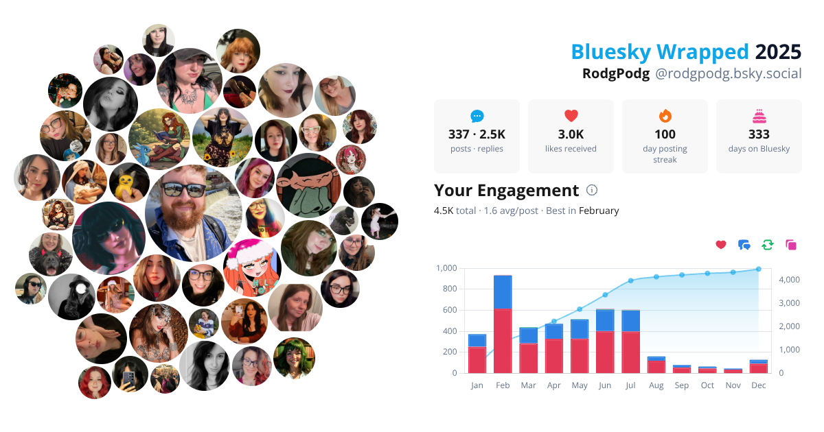 Your Bluesky Wrapped 2025 preview