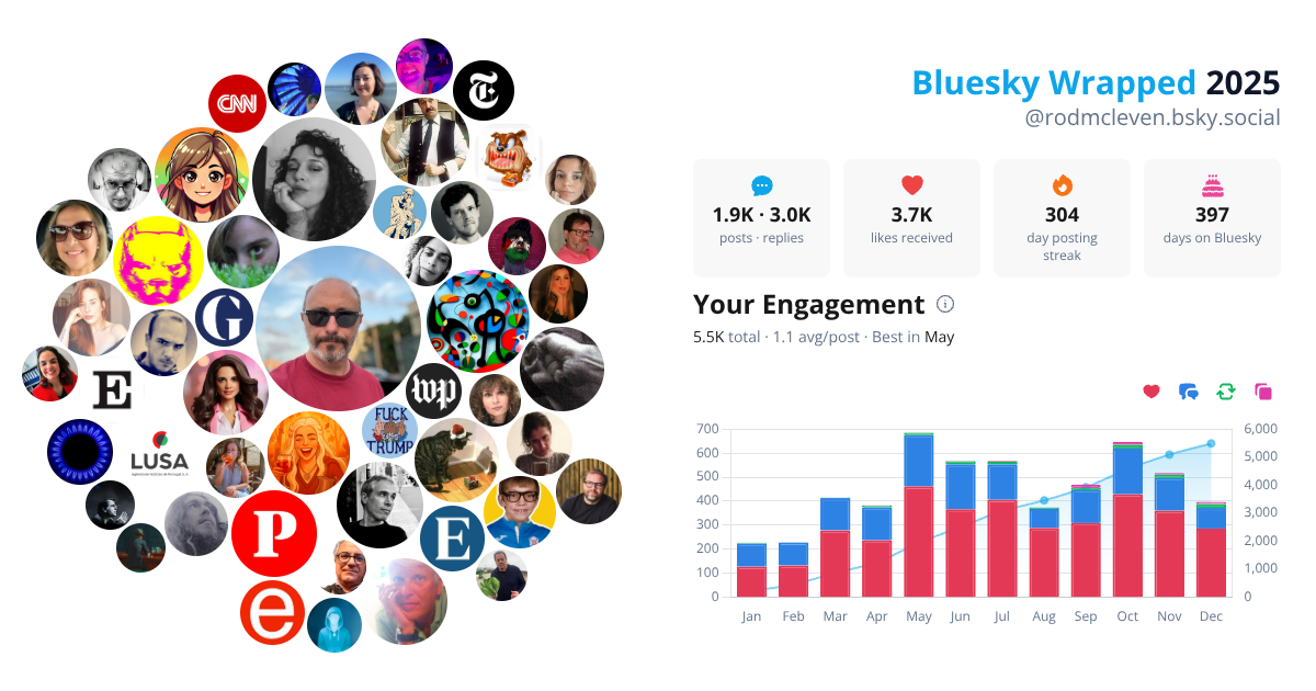 Your Bluesky Wrapped 2025 preview