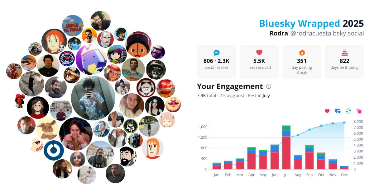 Your Bluesky Wrapped 2025 preview