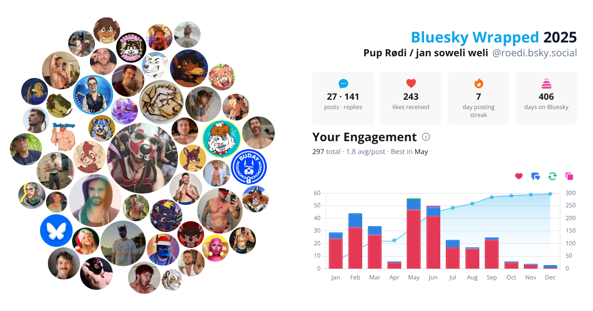 Your Bluesky Wrapped 2025 preview