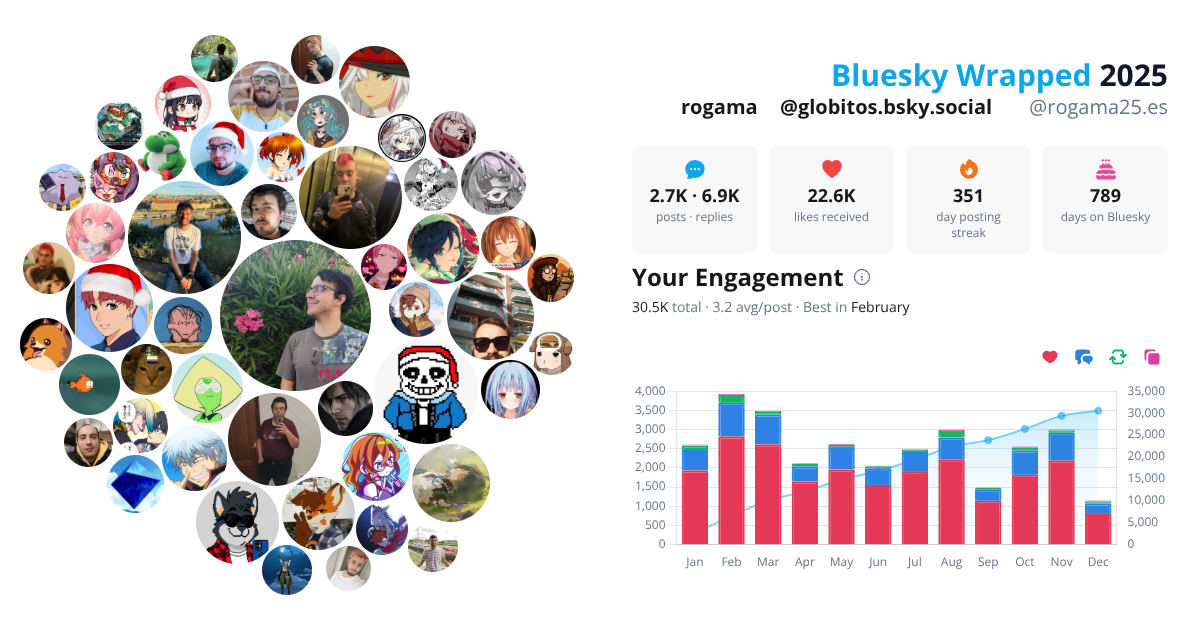 Your Bluesky Wrapped 2025 preview