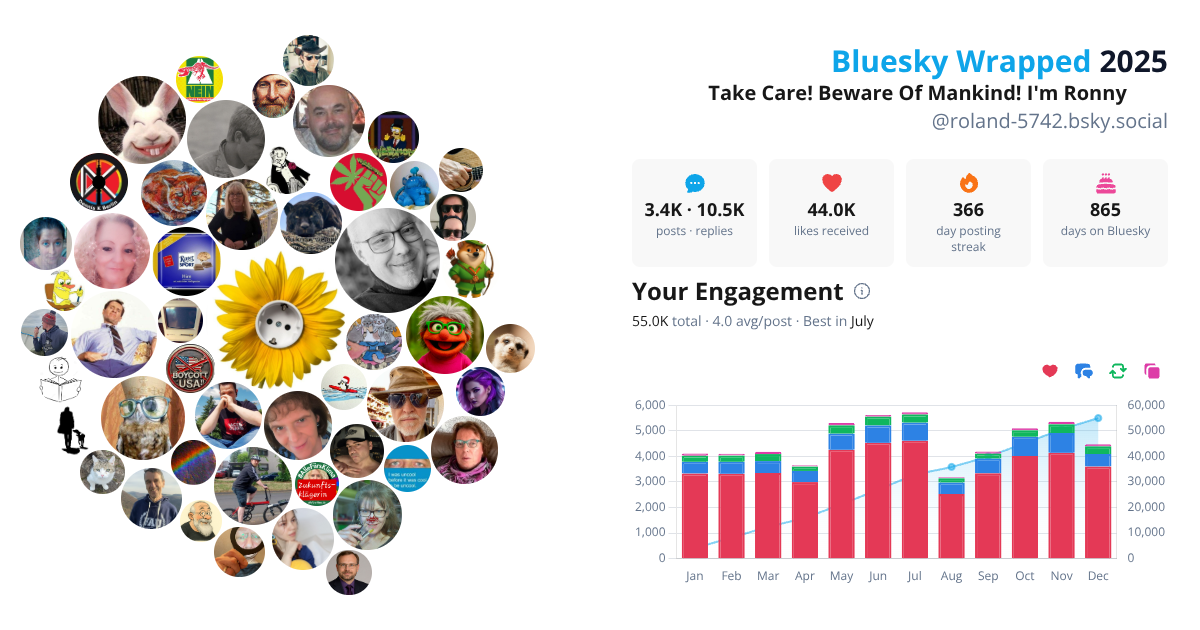 Your Bluesky Wrapped 2025 preview