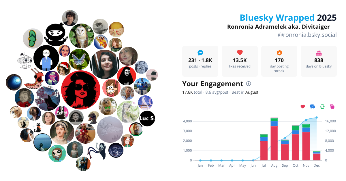 Your Bluesky Wrapped 2025 preview