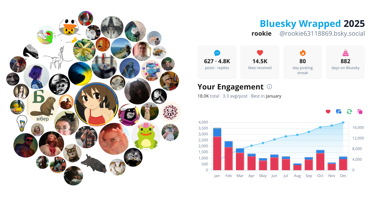 Your Bluesky Wrapped 2025 preview
