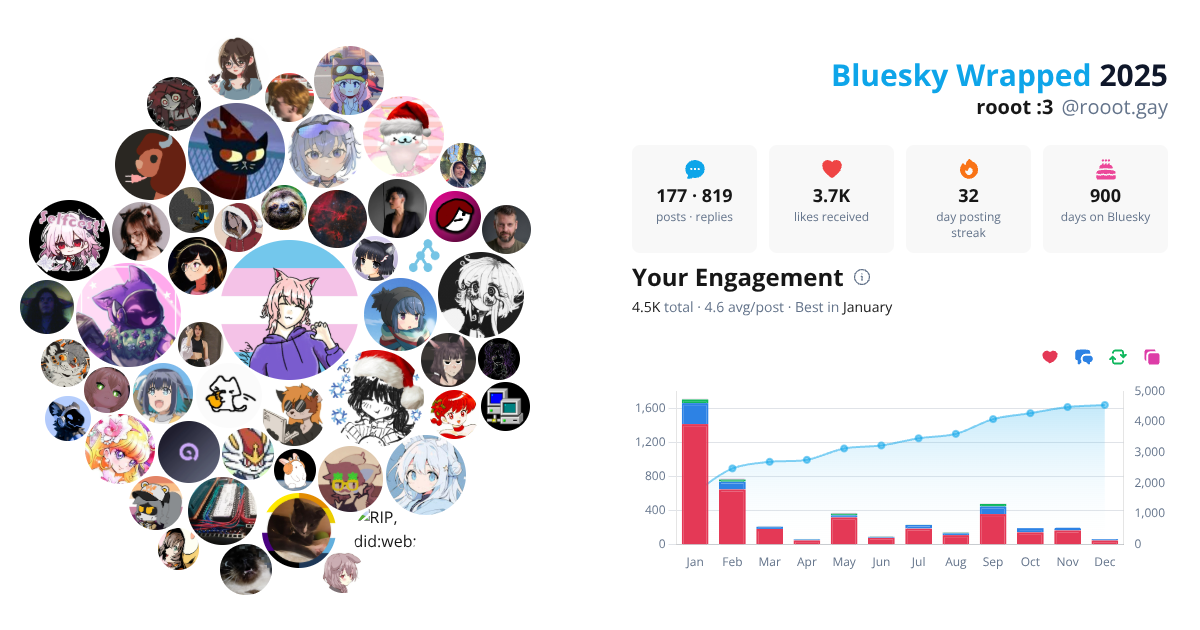 Your Bluesky Wrapped 2025 preview