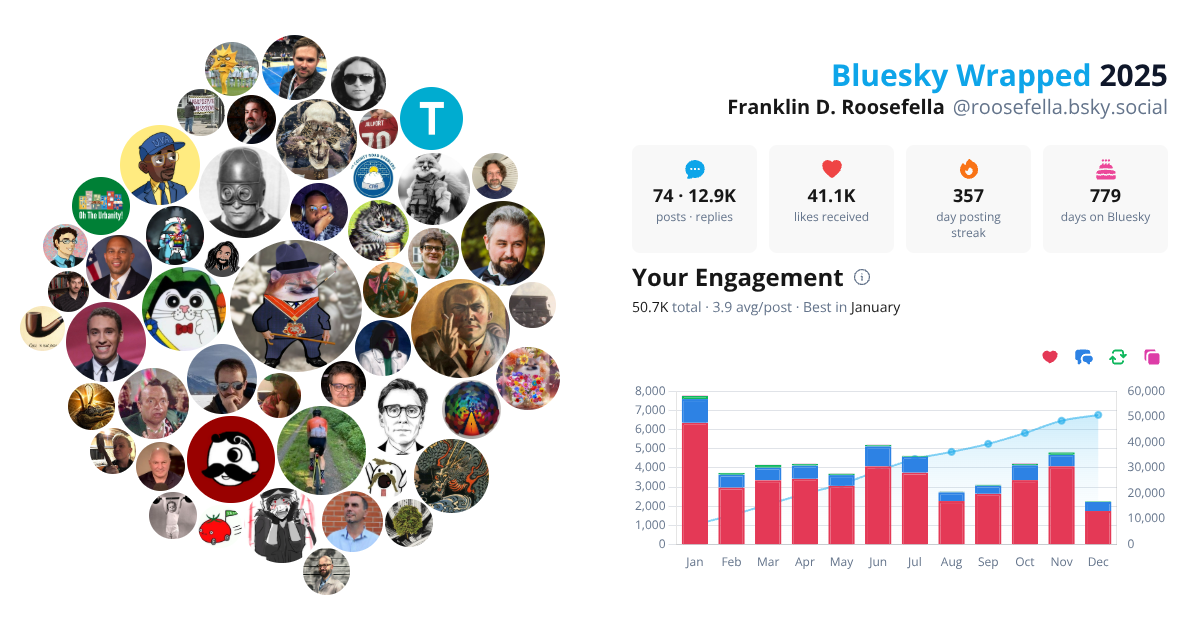 Your Bluesky Wrapped 2025 preview