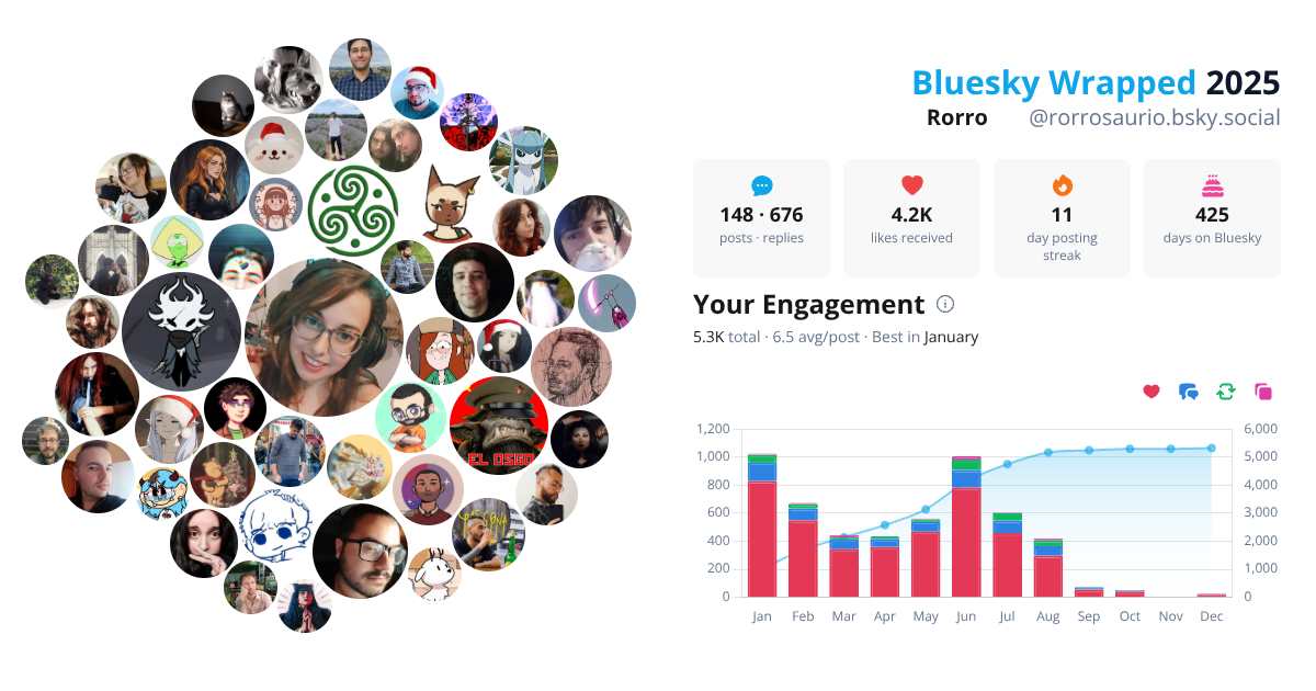 Your Bluesky Wrapped 2025 preview